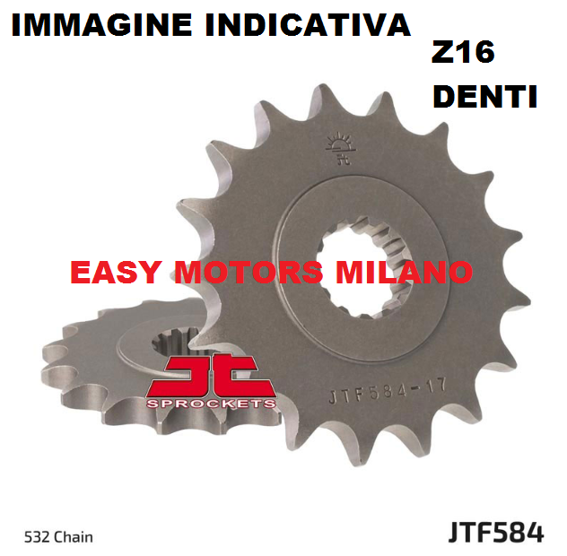 PIGNON TRANSMISSION JT 584 Z16 Yamaha YZF-R6 600 2003>2005 EUR 45,27 ...