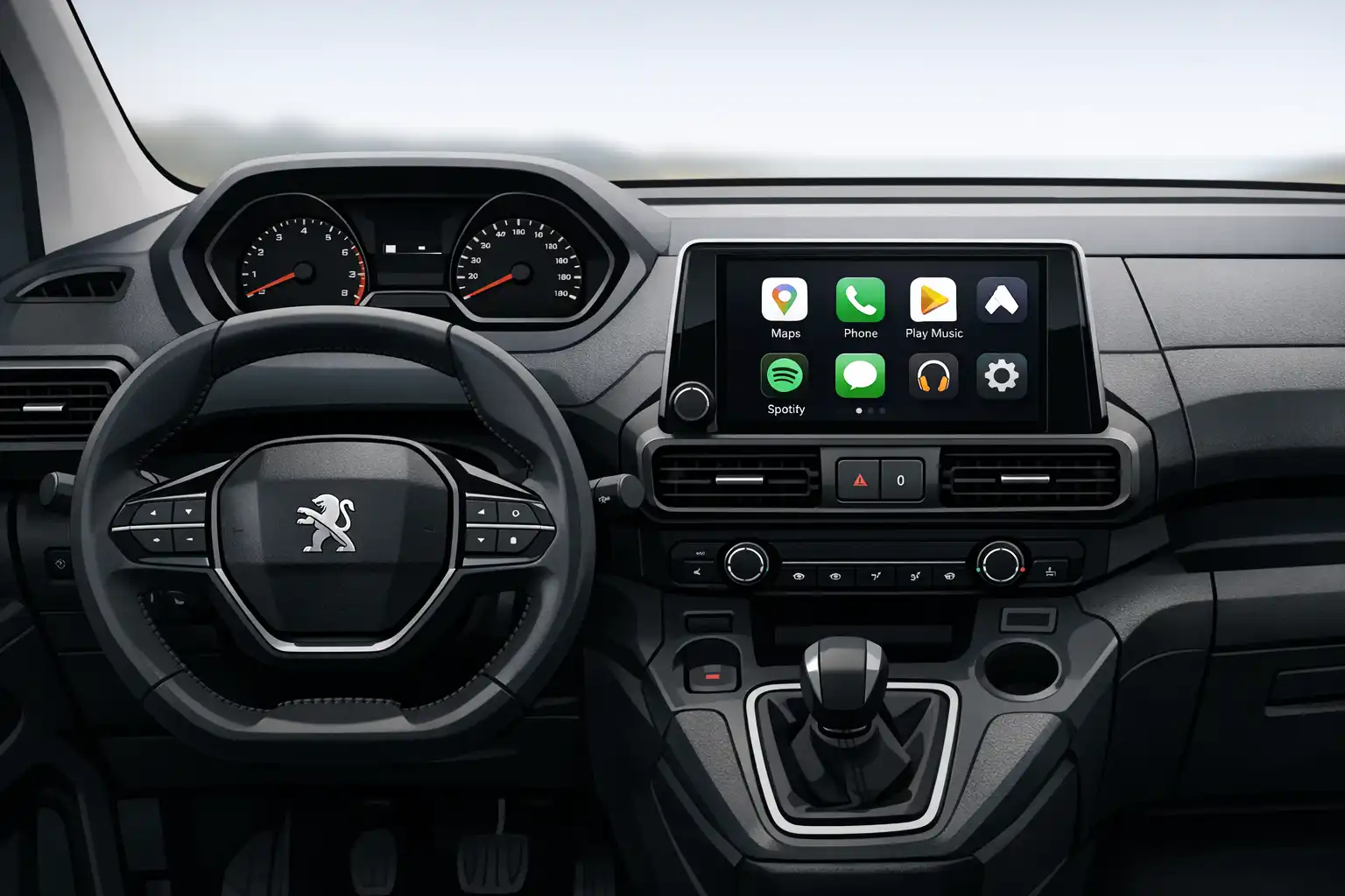 Intérieur Peugeot Rifter 2019 avec écran tactile d’origine