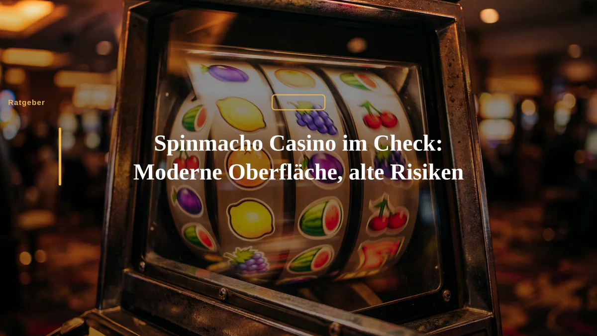 Spinmacho Casino im Check: Moderne Oberfläche, alte Risiken
