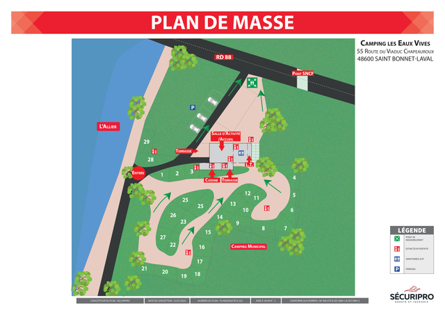 PLAN MASSE DU CAMPING