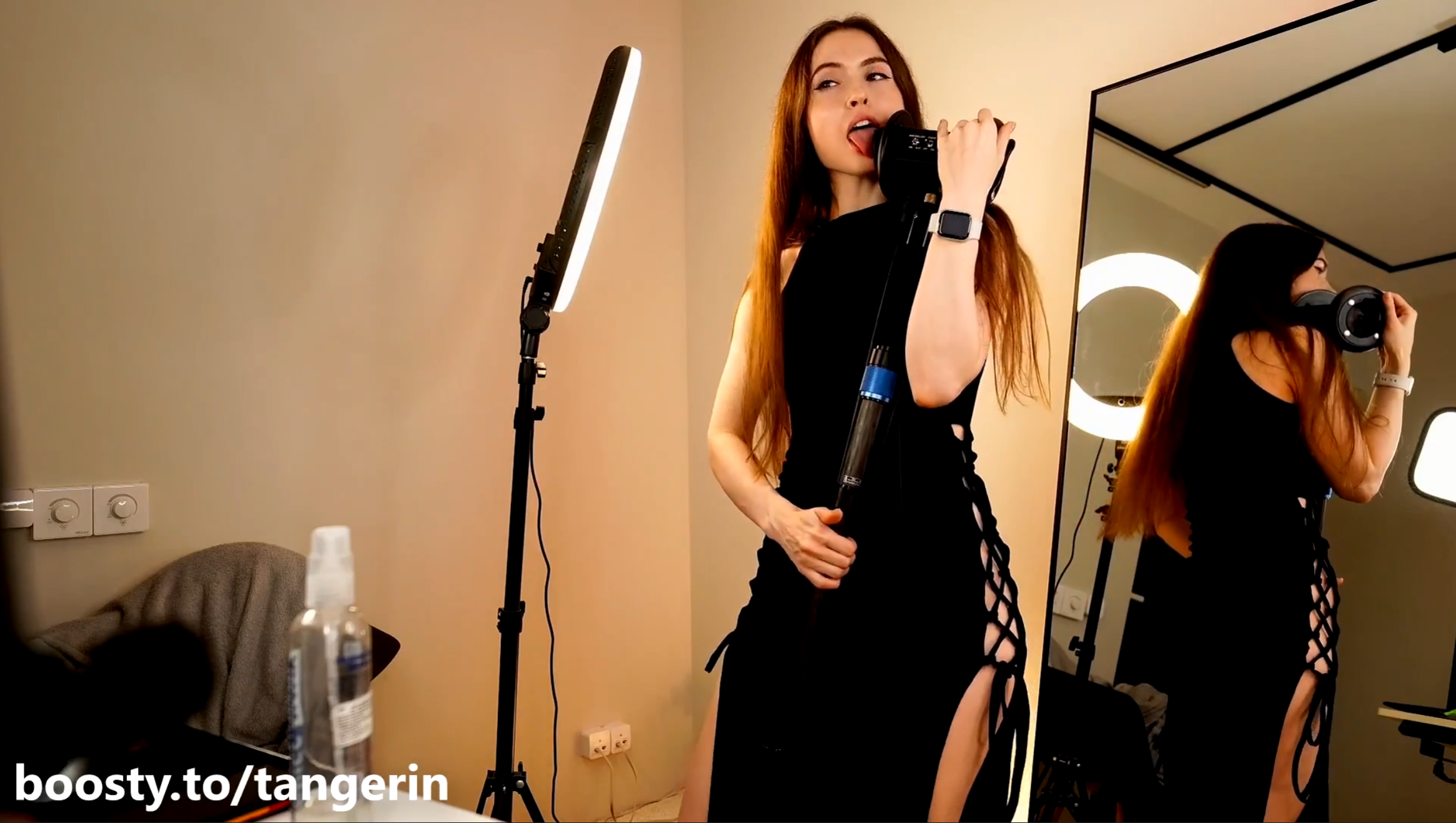 Black Dress 3DIO Ear Licking [ Tangerin ]