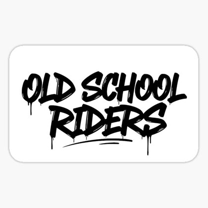 Old School Riders Graffiti Text Sticker