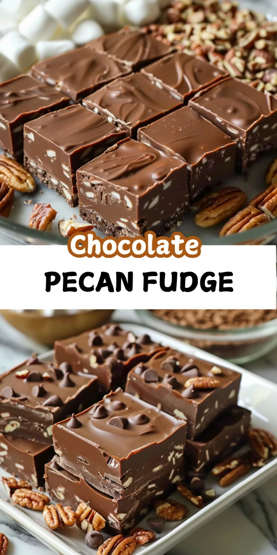 Chocolate Pecan Fudge Easy Homemade Christmas Candy