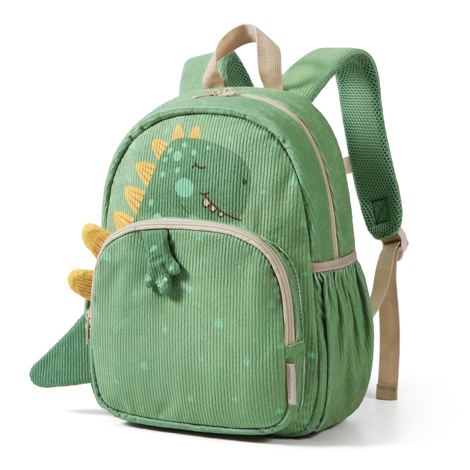 mommore Toddler Backpack Corduroy Preschool Bookbag for Boys Girls 2-4