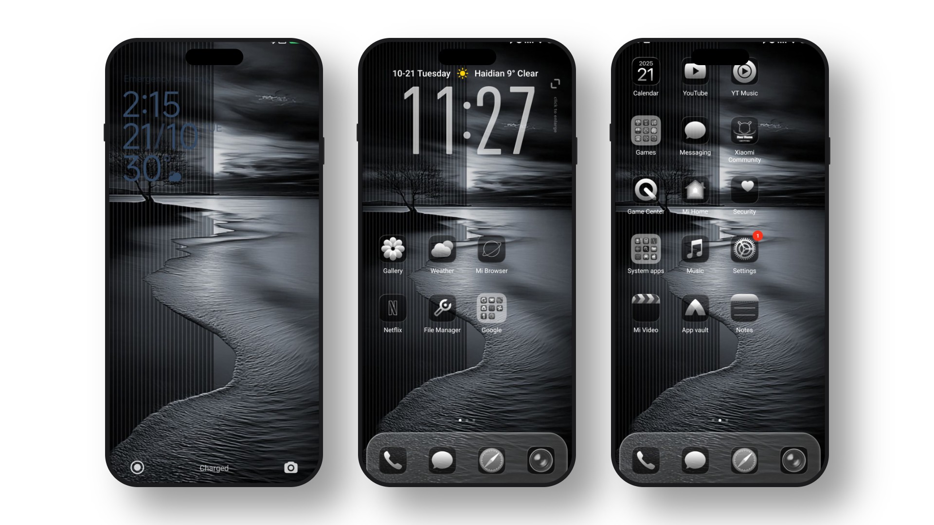 Black Flower HyperOS Theme