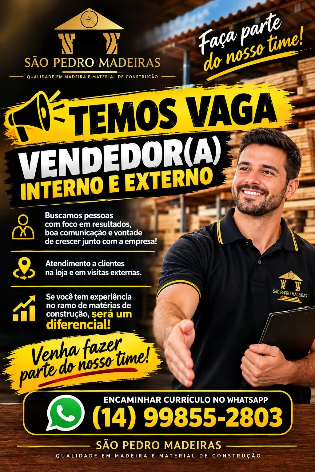Vaga Para Vendedor (a)