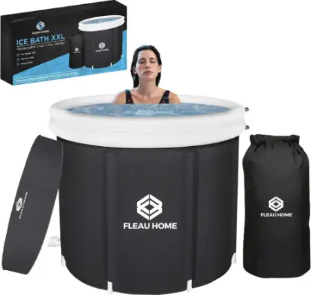 Opblaasbaar IJs dompelbad XXL met Deksel en Pomp, zitkussen en hoogwaardige isolatie - Wim Hof - Ice Bath - ZitBadXL.nl