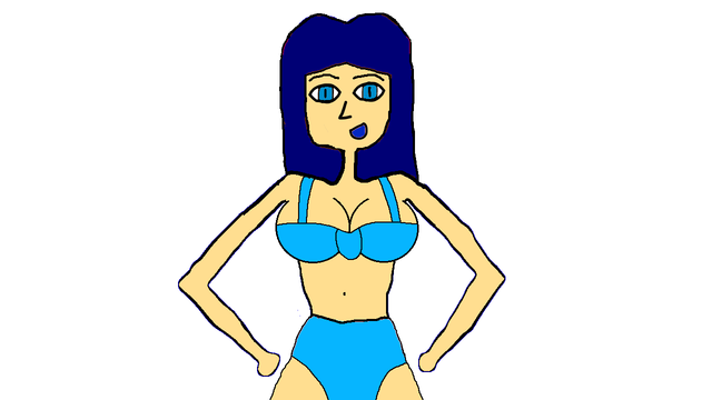 Pretty Blue Girl With 2018 Bikini.png