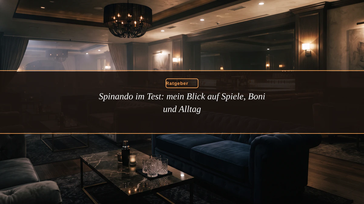 Spinando im Test: mein Blick auf Spiele, Boni und Alltag