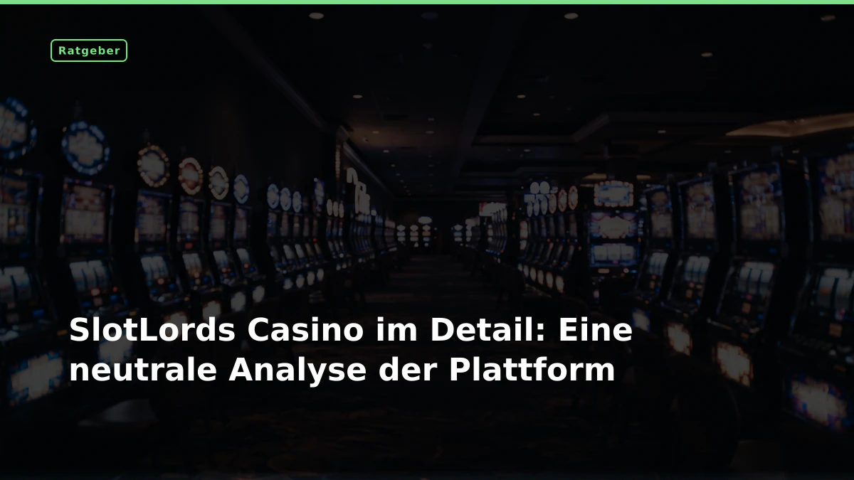 SlotLords Casino im Detail: Eine neutrale Analyse der Plattform