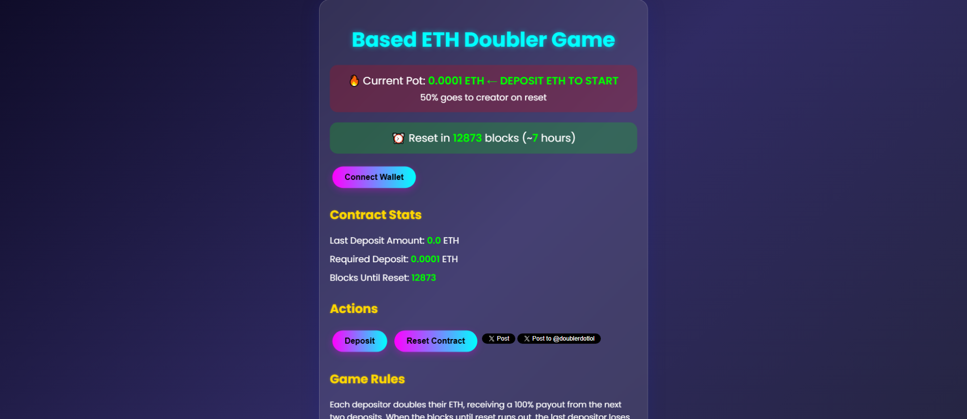 Forensic screenshot of doubler.lol showing the phishing page layout