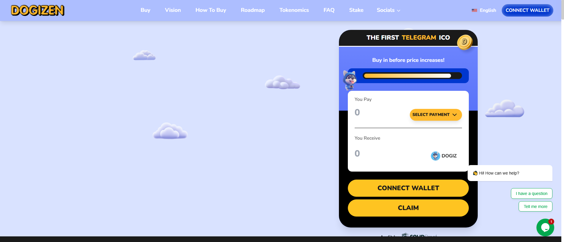 Screenshot of dogizen-claim.pages.dev