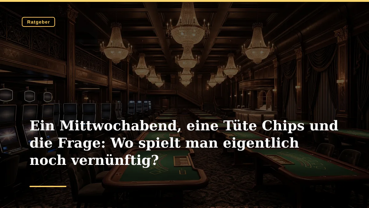 Ein Mittwochabend, eine Tüte Chips und die Frage: Wo spielt man eigentlich noch vernünftig?