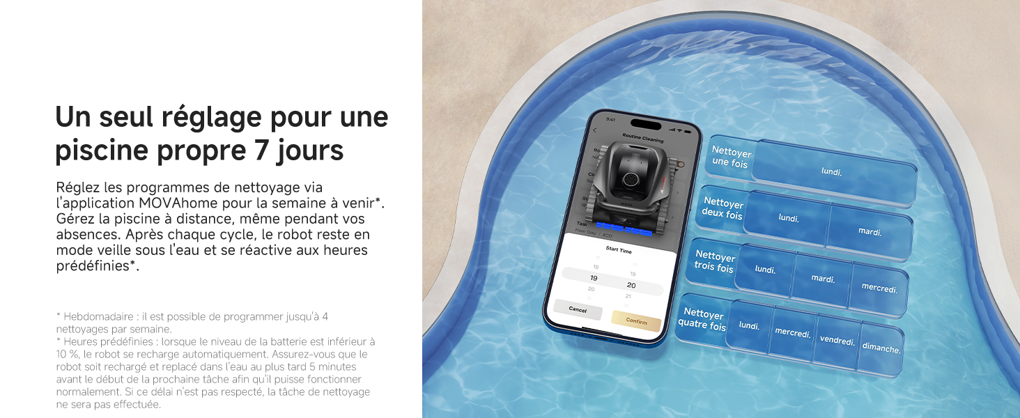Programmation hebdomadaire facile