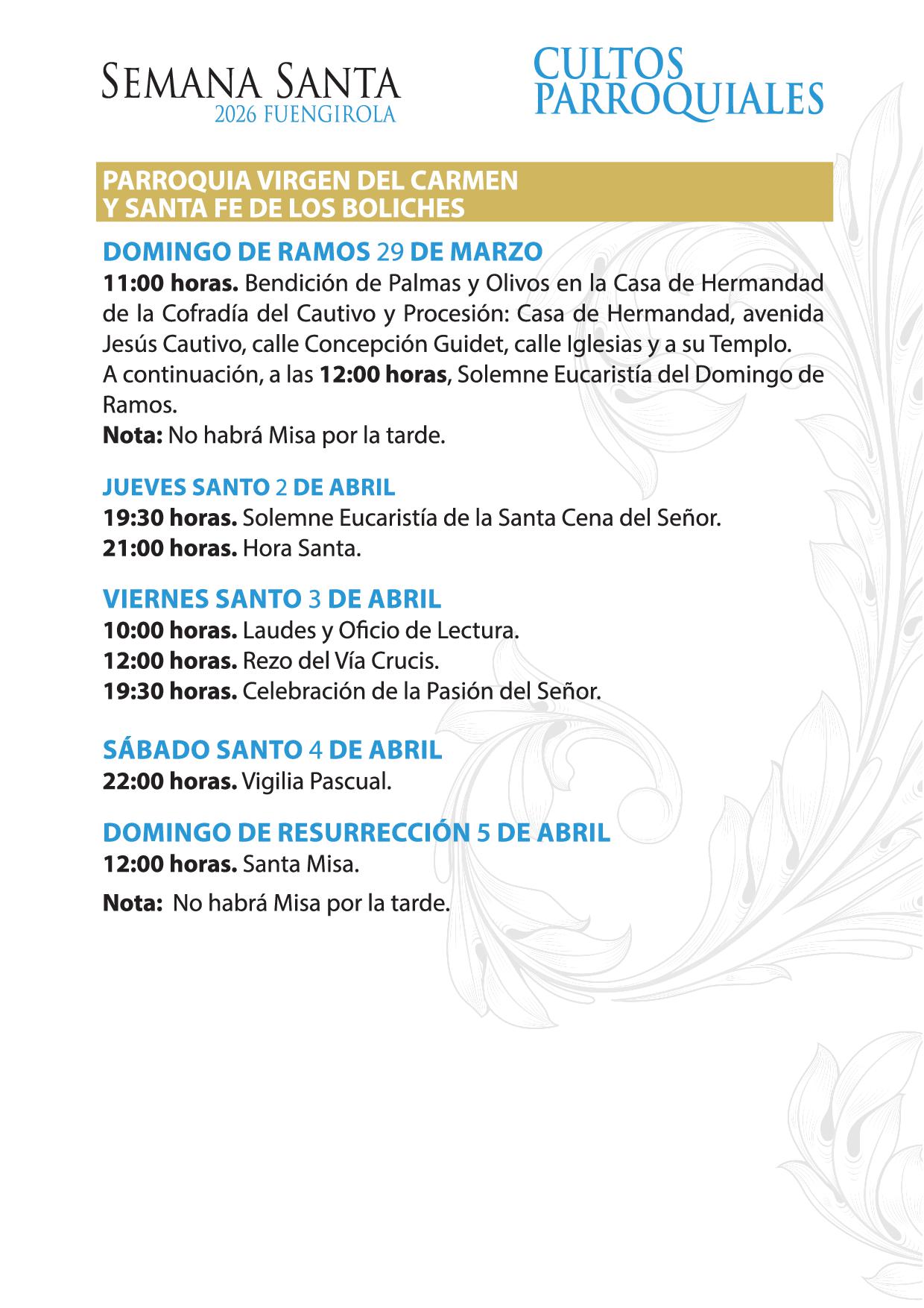 Horarios e Itinerarios de las Procesiones de la Semana Santa de ...