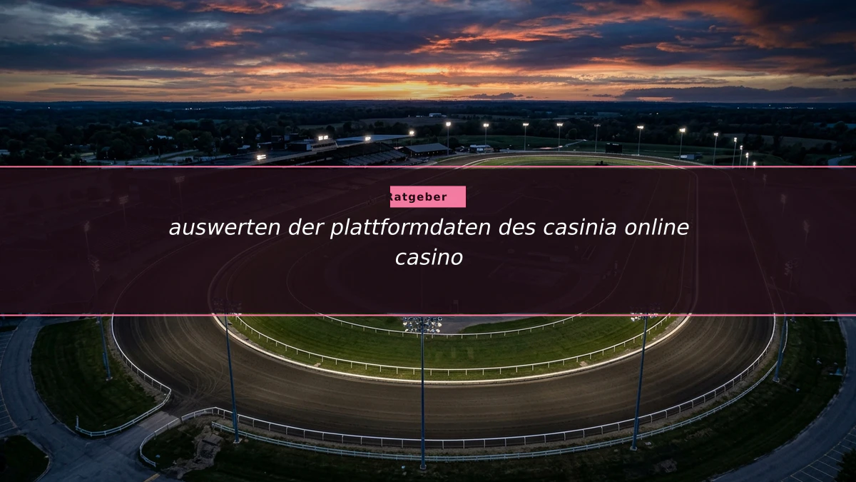auswerten der plattformdaten des casinia online casino