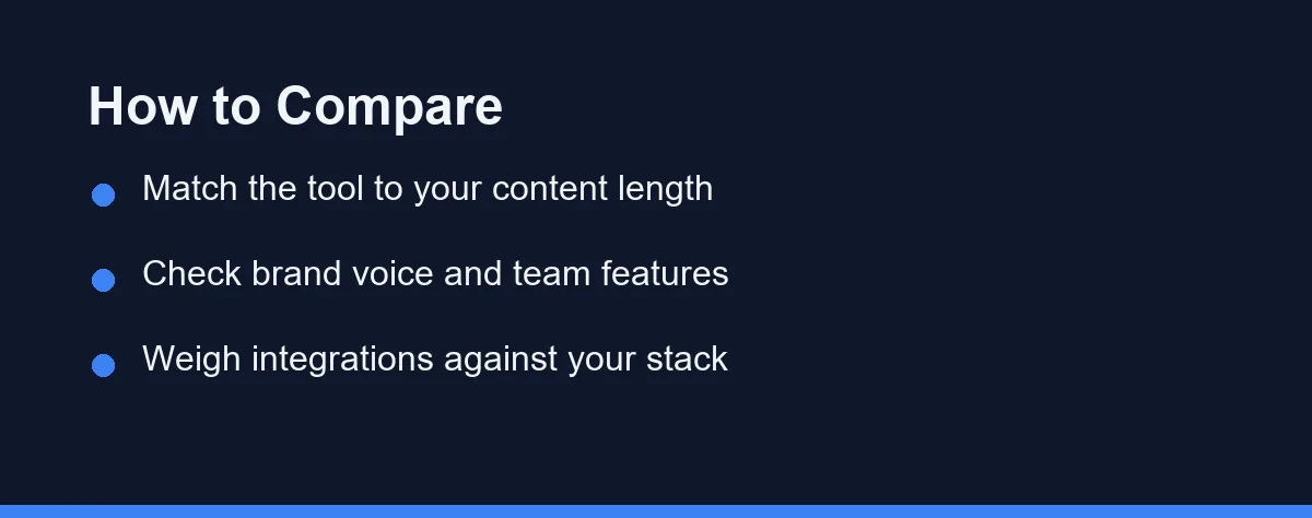 How to Compare