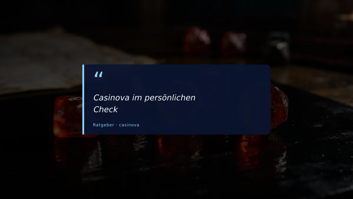 Casinova im persönlichen Check