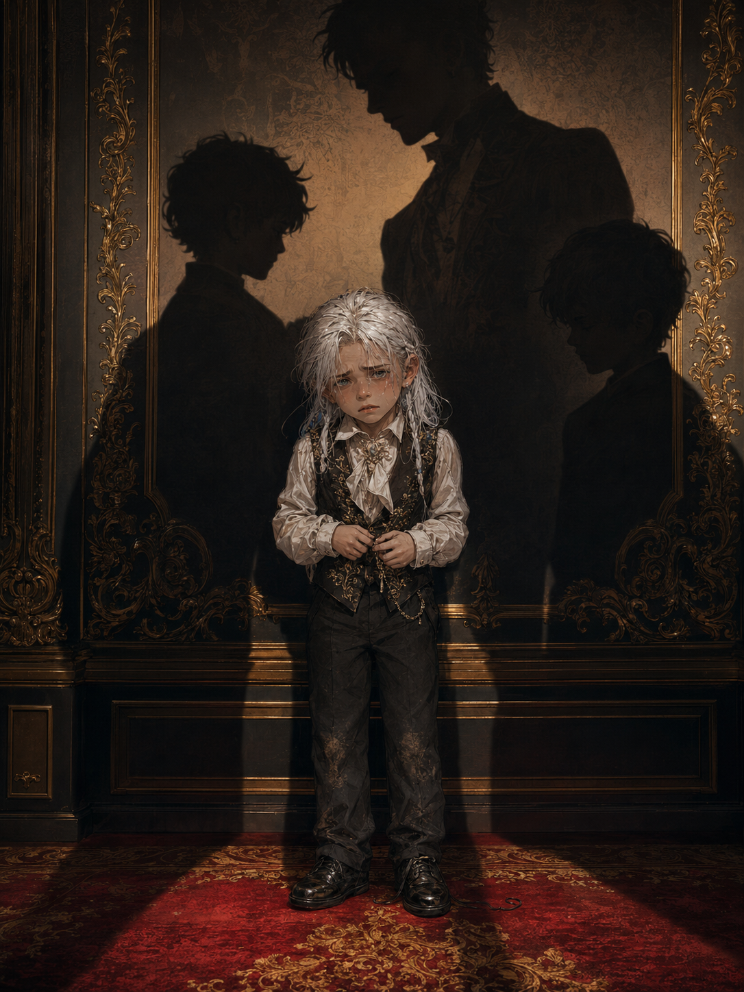 Young Landon standing alone in the shadow of the Serpentine family.