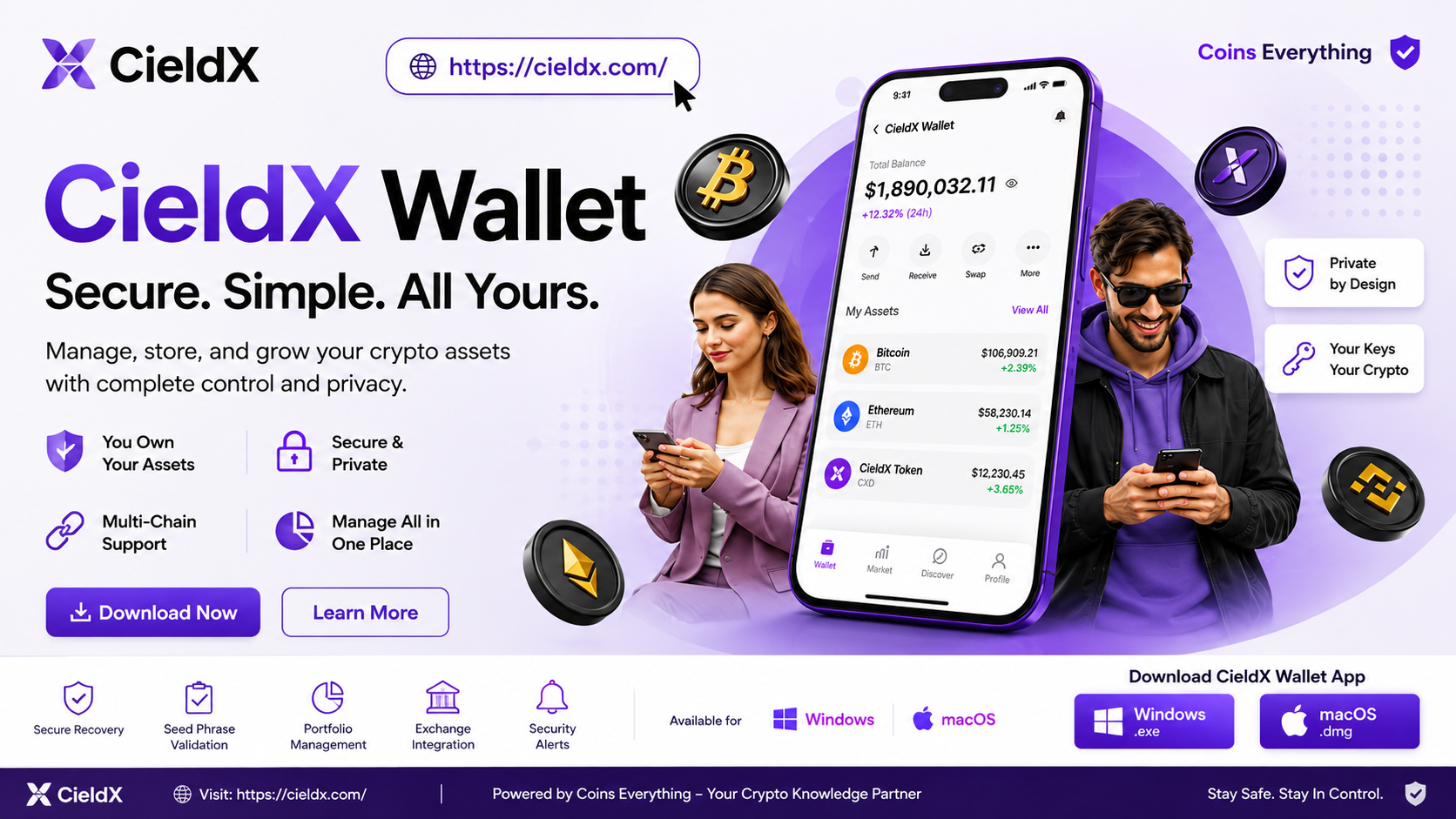 Cieldx wallet app