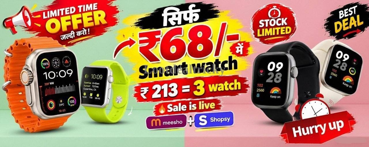 Omg Smart Watch – Just ₹68 | Top Unbeatable Deal Omg Smart Watch – Just ₹68 | Top Unbeatable Deal