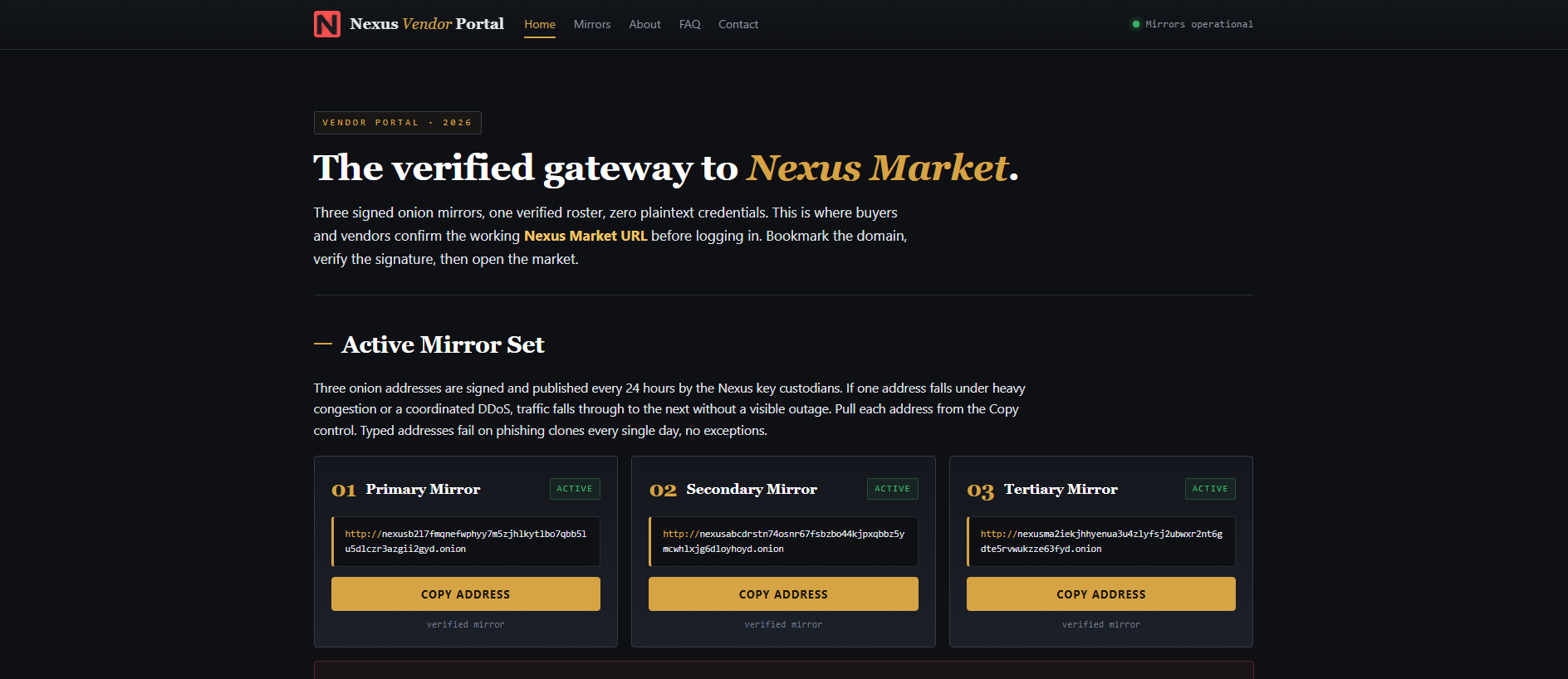 Stored capture of nexus-access.shop