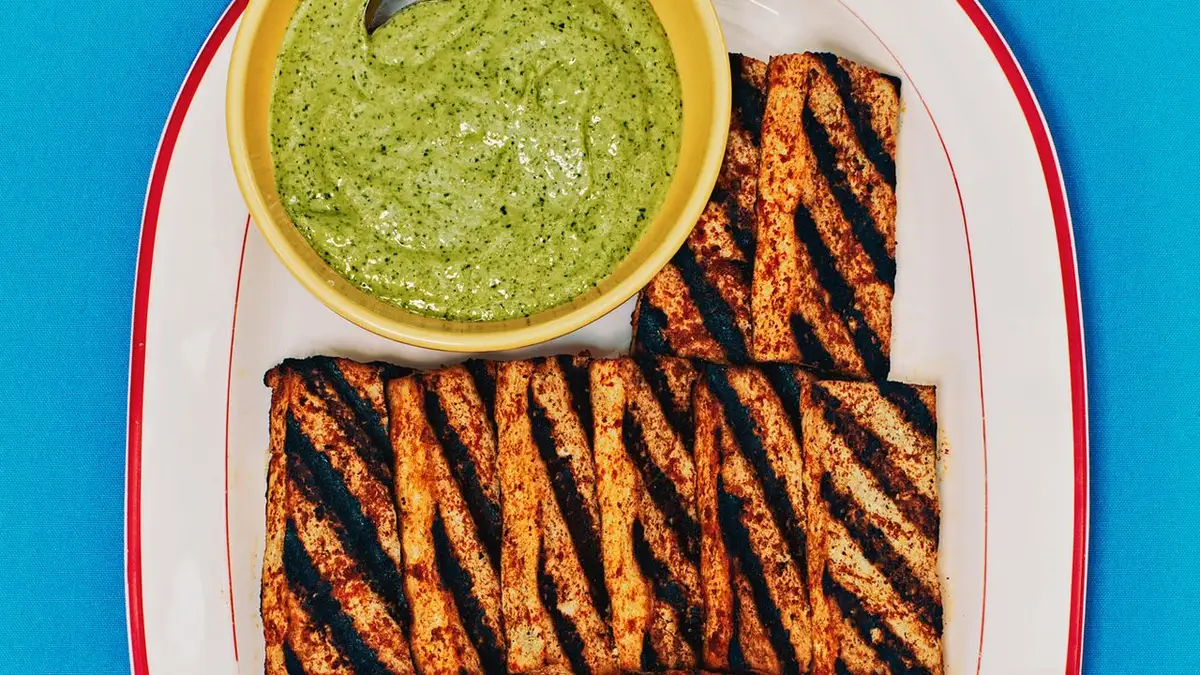 Peruvian-Inspired Tofu with Cilantro Cream