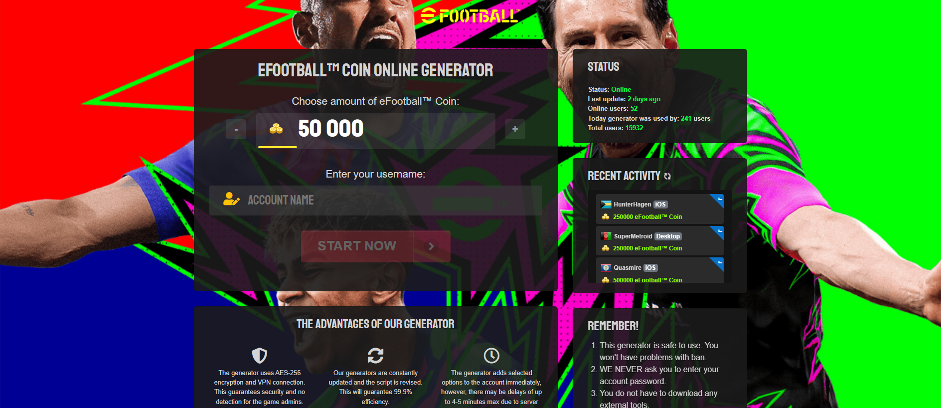 Stored capture of efootbal.site