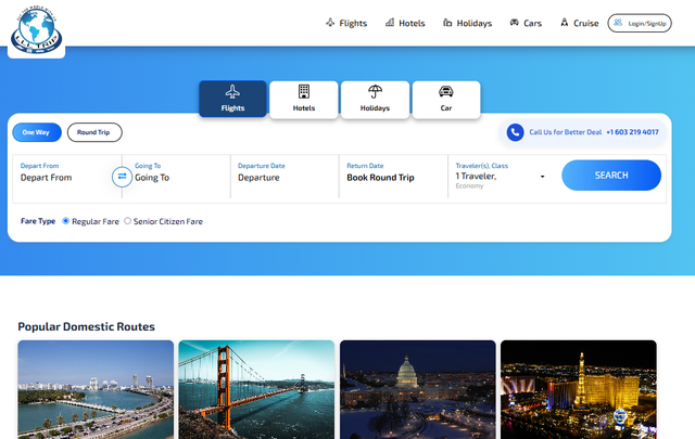 FFD Travels website preview