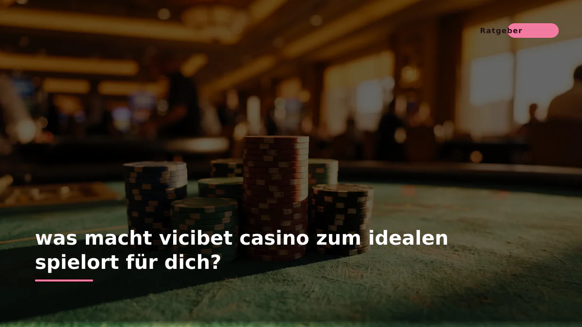 was macht vicibet casino zum idealen spielort für dich?
