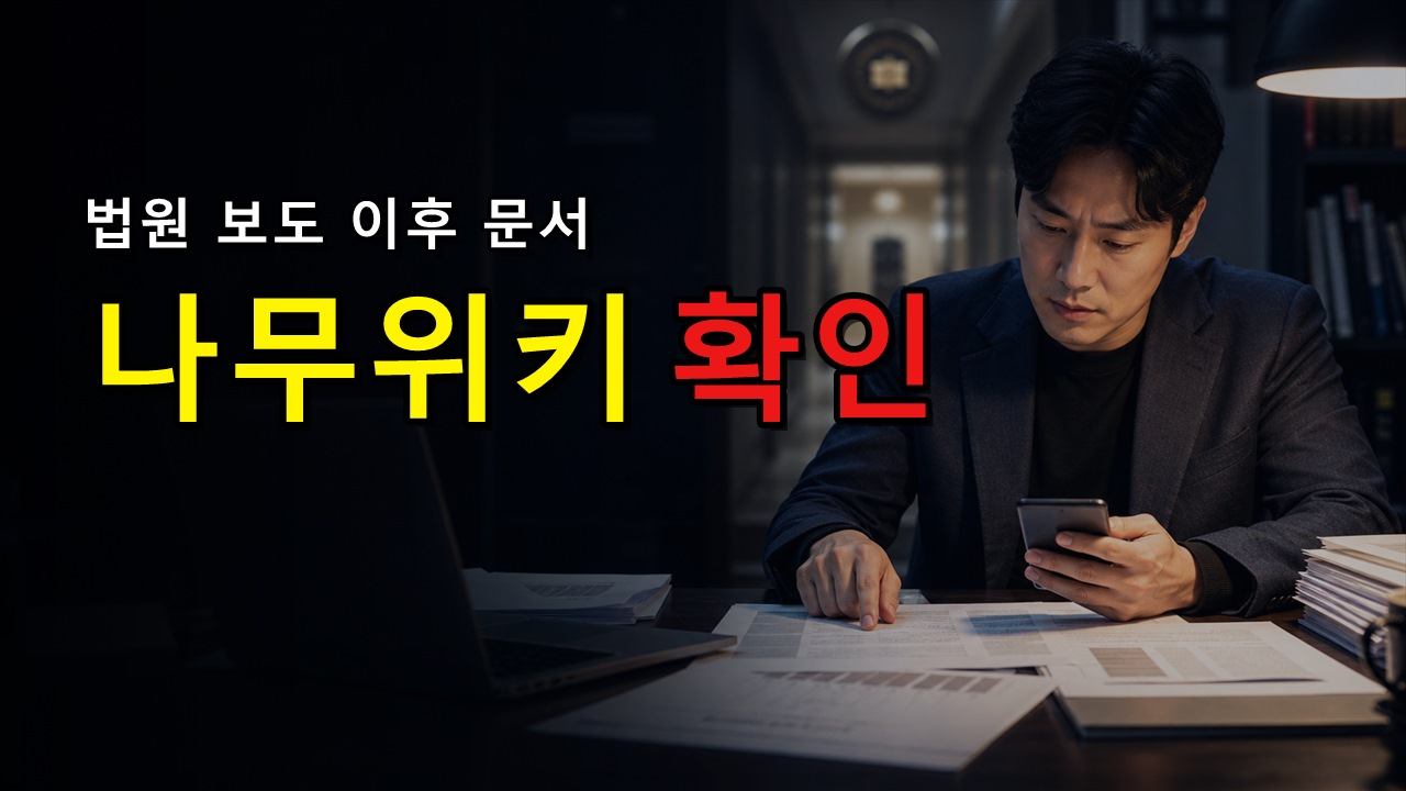 법원 보도 이후 나무위키 문서, 부정확해도 괜찮다는 해석은 어디서 틀리나 관련 핵심 정보를 상징적으로 보여주는 썸네일 이미지