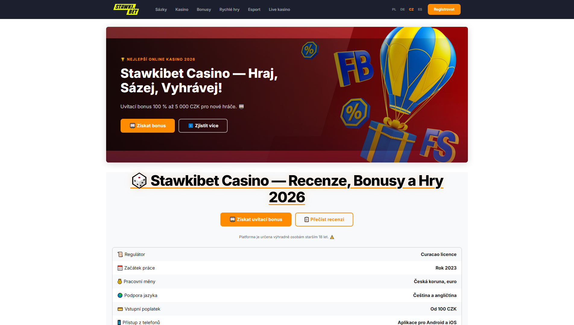 Captura guardada de stawki-bets.cz