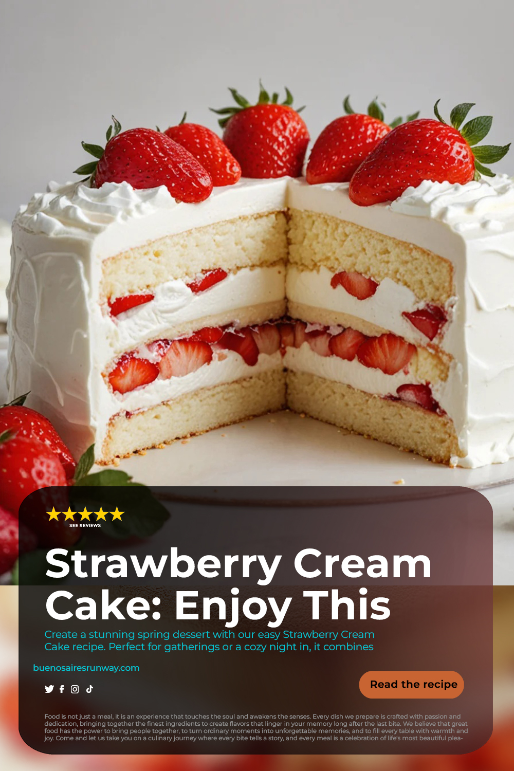 Strawberry Cream Cake: Enjoy This Simple Recipe!
