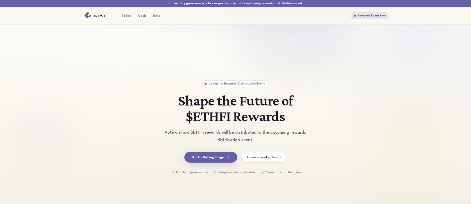 Screenshot of vote-ethfi.app
