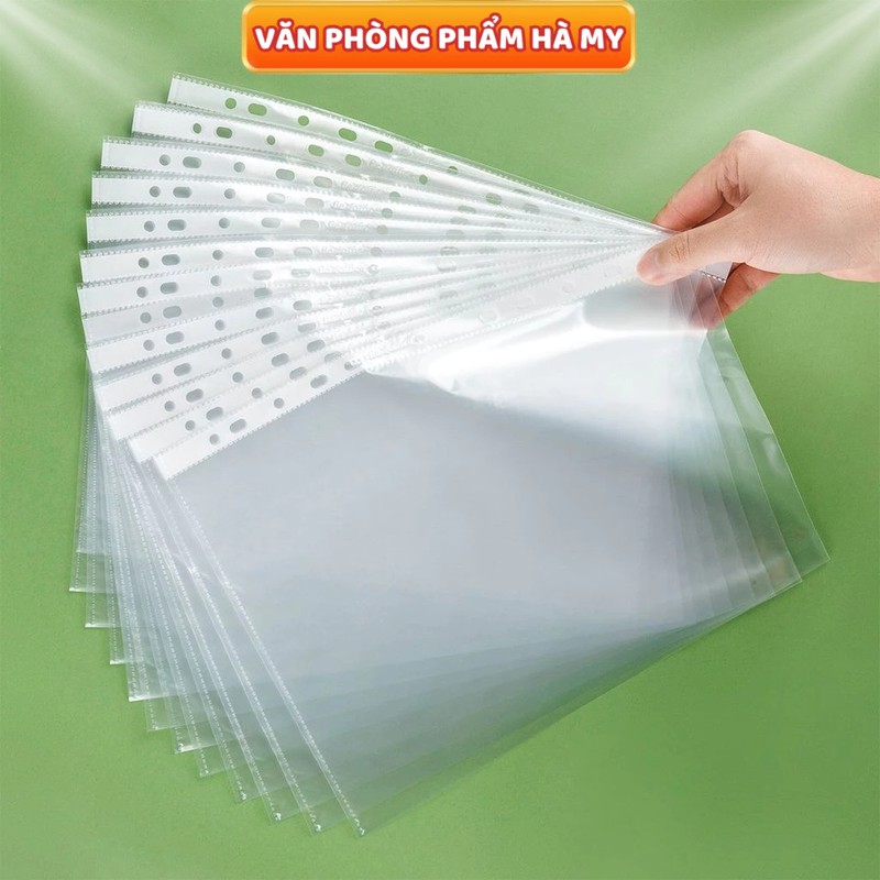 Xấp 100 Bìa Lỗ Không Viền A4 Thiên Long Flexoffice FO-CS02