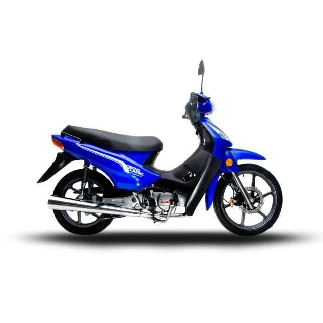 Moto Keller Crono 110 Full Ad Azul de perfil