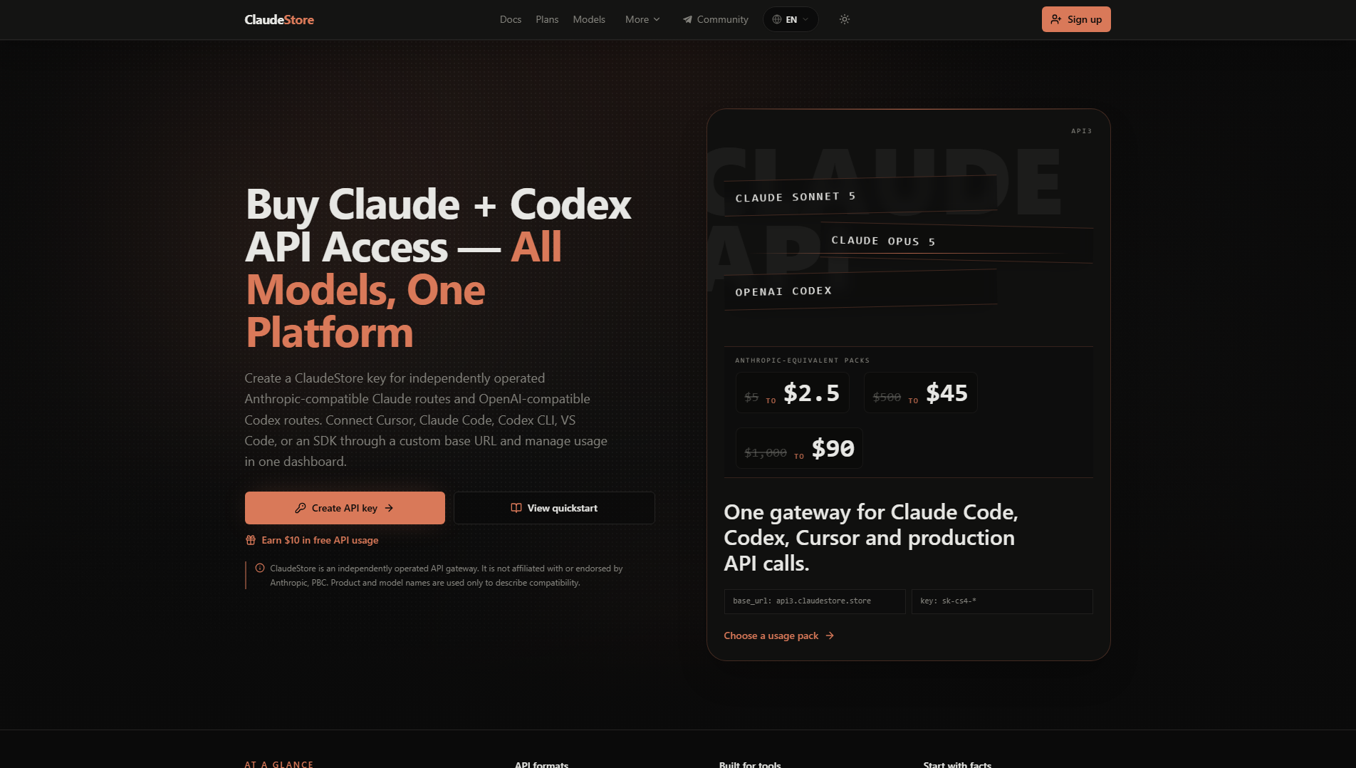 Screenshot of claudestore.store