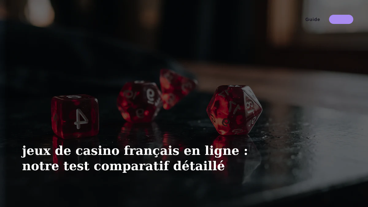 jeux de casino français en ligne : notre test comparatif détaillé