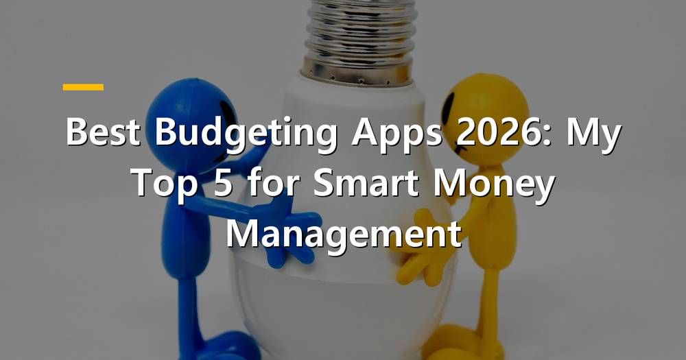 Smartphone displaying various budgeting apps with charts and numbers