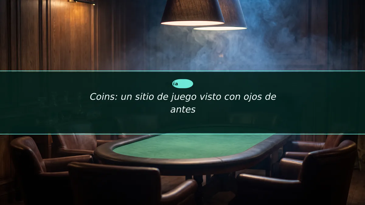 Coins: un sitio de juego visto con ojos de antes