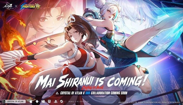 Crystal of Atlan recebe Mai Shiranui em colaboração com KOF ’98 e estreia Sugariff em uma das maiores atualizações do ano