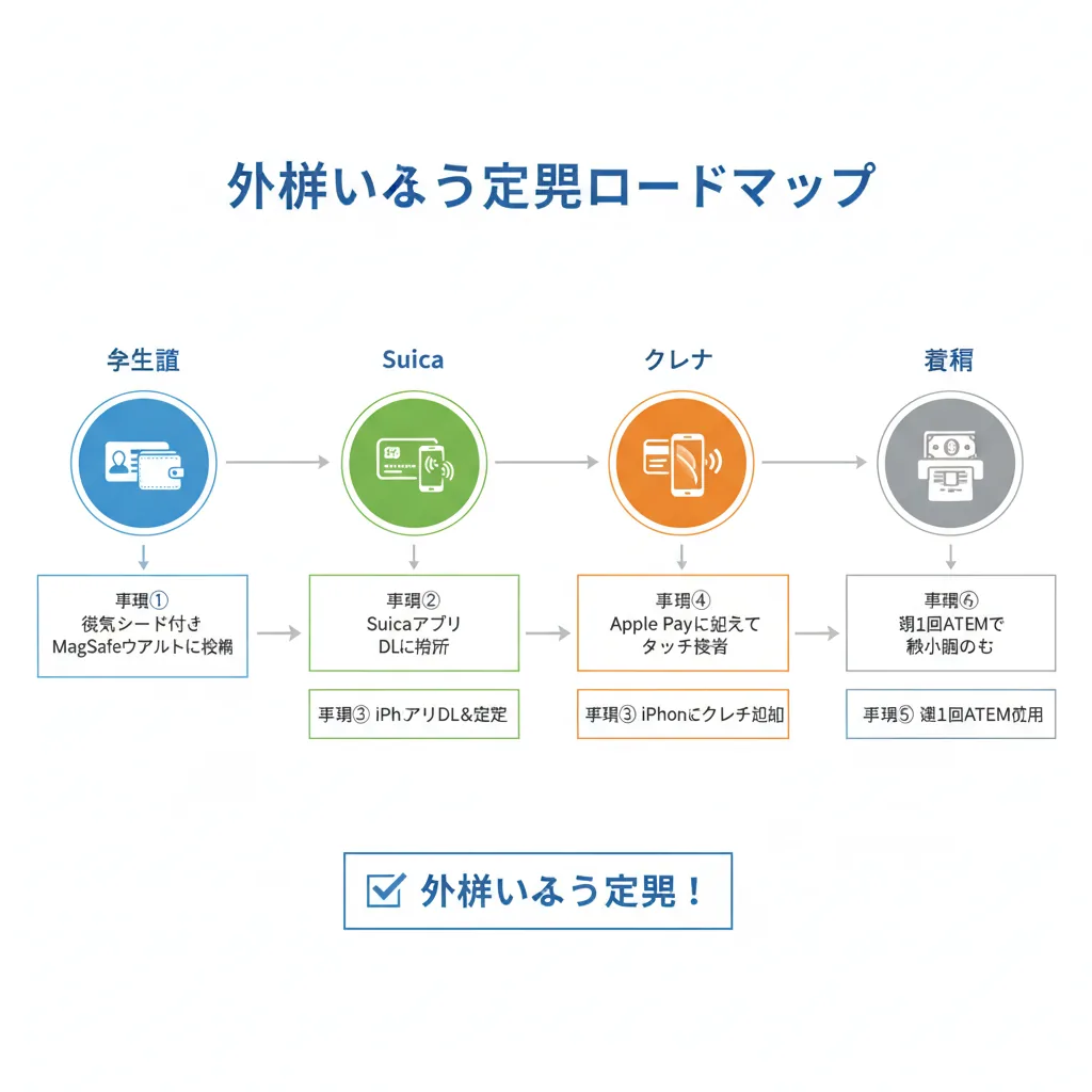 MagSafeウォレットで大学通学「財布いらず」を実現する方法|Suica・学生証の扱い方まで解説【2026年版】 – 画像4