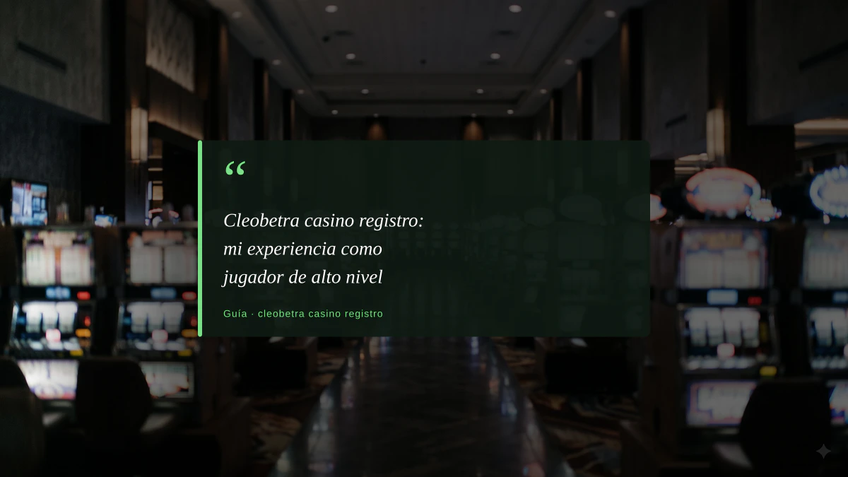 Cleobetra casino registro: mi experiencia como jugador de alto nivel