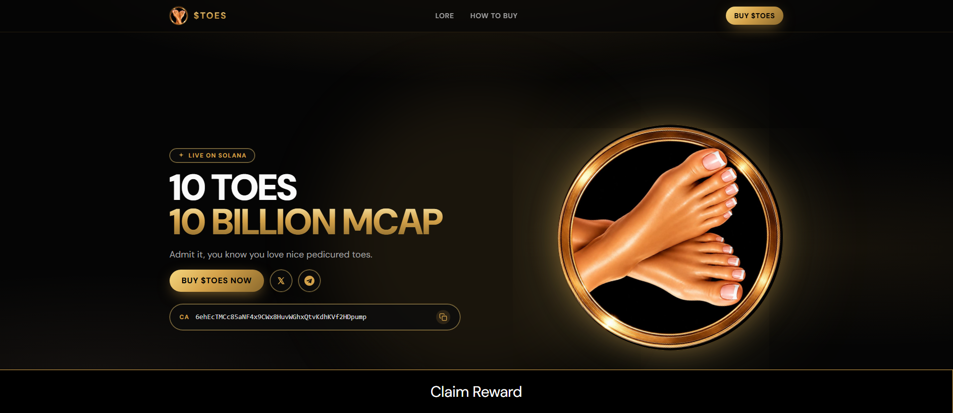 Stored capture of toescoin.live
