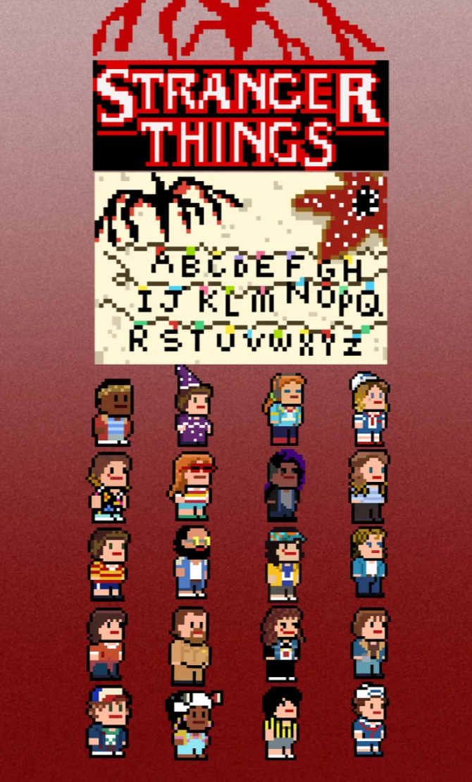 Stranger Things Pixel Art