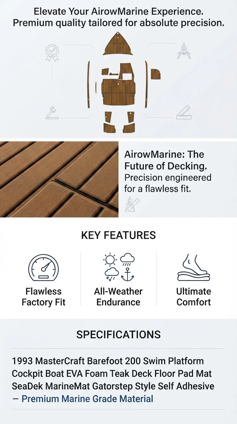 1993-mastercraft-barefoot-200-eva-foam-teak-deck-floor-pad detail