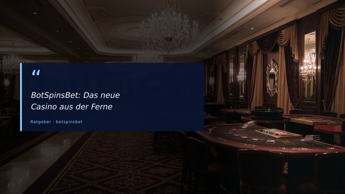 BotSpinsBet: Das neue Casino aus der Ferne