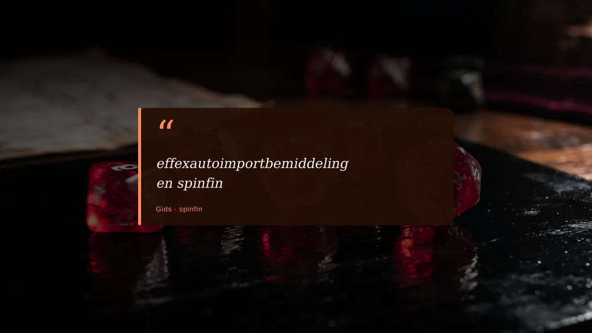 effexautoimportbemiddeling en spinfin