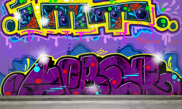 Graffiti artwork by Tkiz