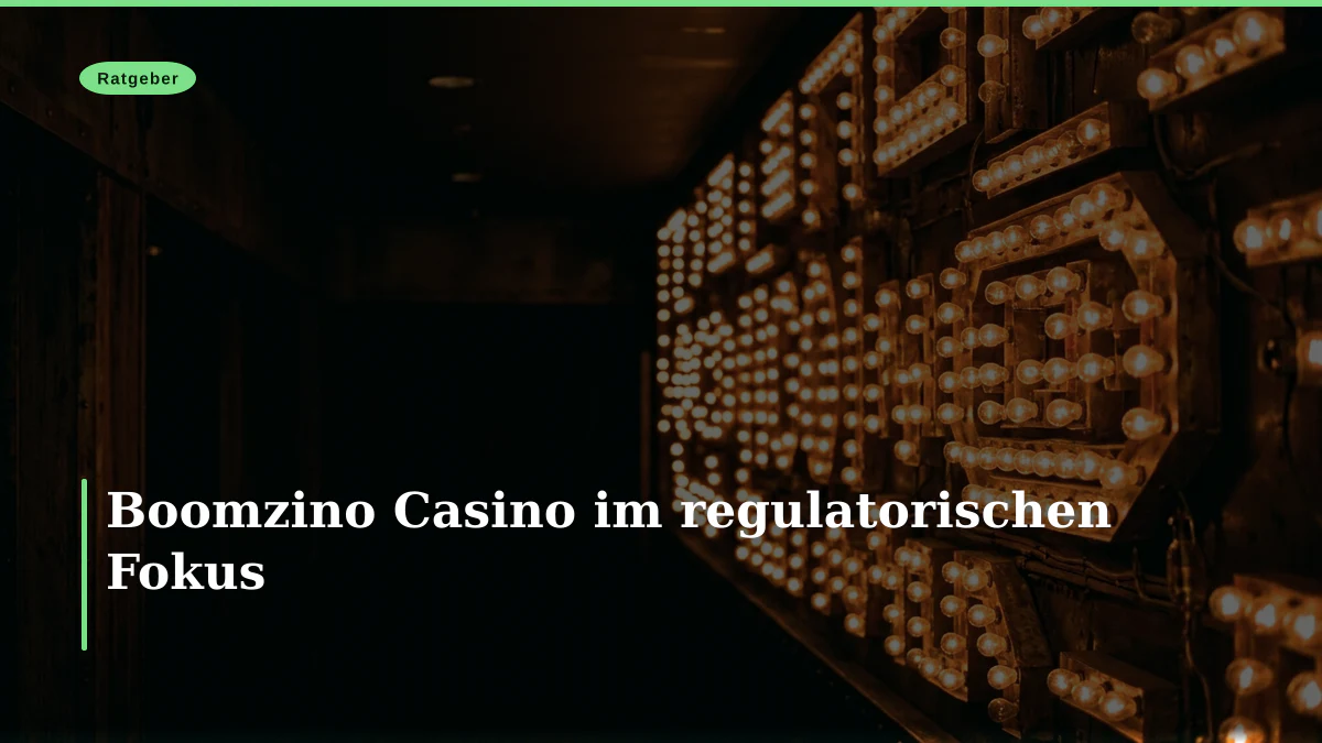Boomzino Casino im regulatorischen Fokus